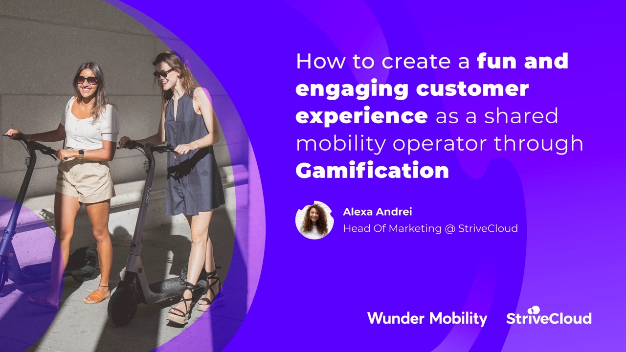 Illustration of a gamified shared mobility app experience.